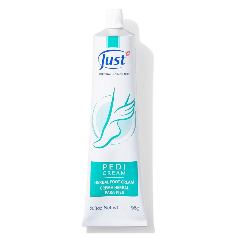 SwissJust Swiss Just Pedicream Foot Cream 3.4 Fl oz- Nourishing Foot Care Kit with a High Concentration of Almond Oil for Skin - Soothing and Moisturizing Natural and Herbal Formula for Dry and Cracked Feet - Image 1